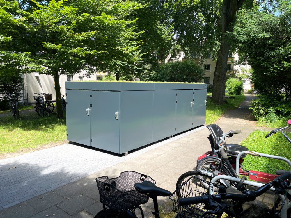 Fahrradgarage Gründach